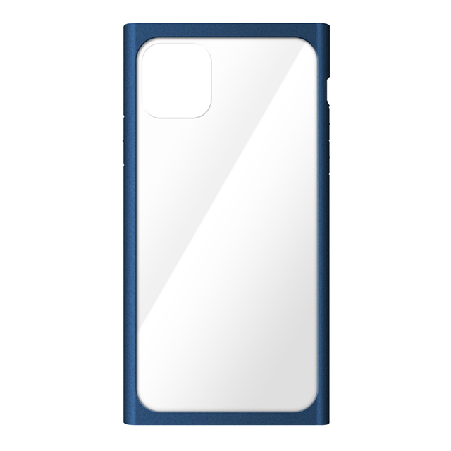 【iPhone11 Pro Max ケース】クリアガラスタフケース スクエア型 (ネイビー)サブ画像