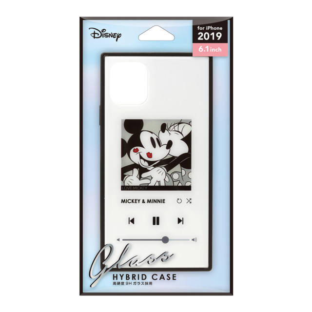 【iPhone11 ケース】ガラスハイブリッドケース (ミッキーマウス/ホワイト)サブ画像