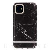 【iPhone11 ケース】Black Marble - Silver details