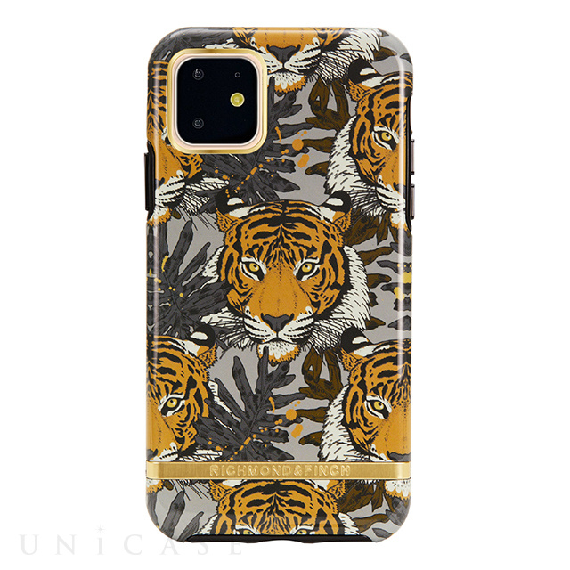 【iPhone11 ケース】Tropical Tiger - Gold details