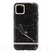 【iPhone11 Pro Max ケース】Black Marble - Silver details