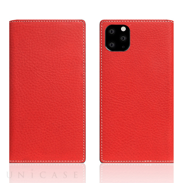 【iPhone11 Pro ケース】Minerva Box Leather Case (レッド)