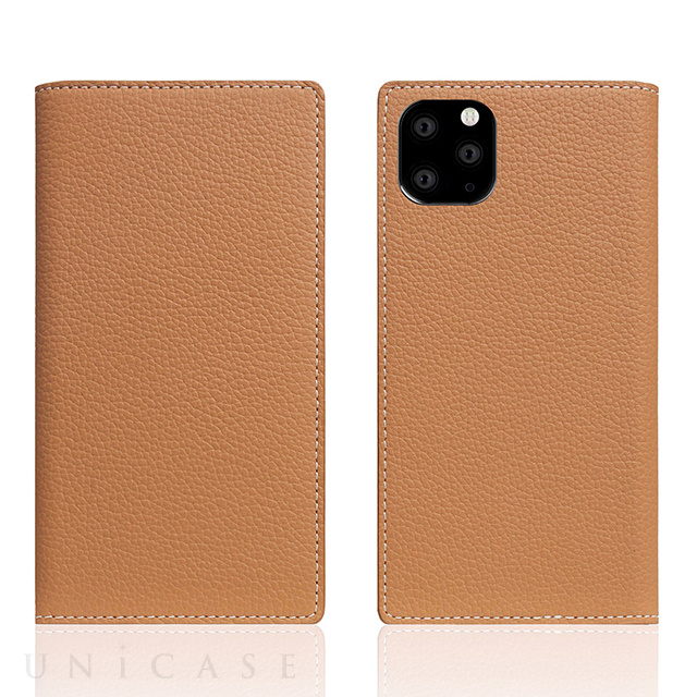 【iPhone11 Pro ケース】Full Grain Leather Case (Caramel Cream)