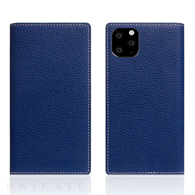 【iPhone11 Pro ケース】Full Grain Leather Case (Navy Blue)