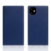 【iPhone11 ケース】Full Grain Leather Case (Navy Blue)