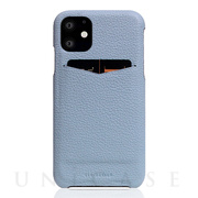 【iPhone11 ケース】Full Grain Leather Back Case (Powder Blue)