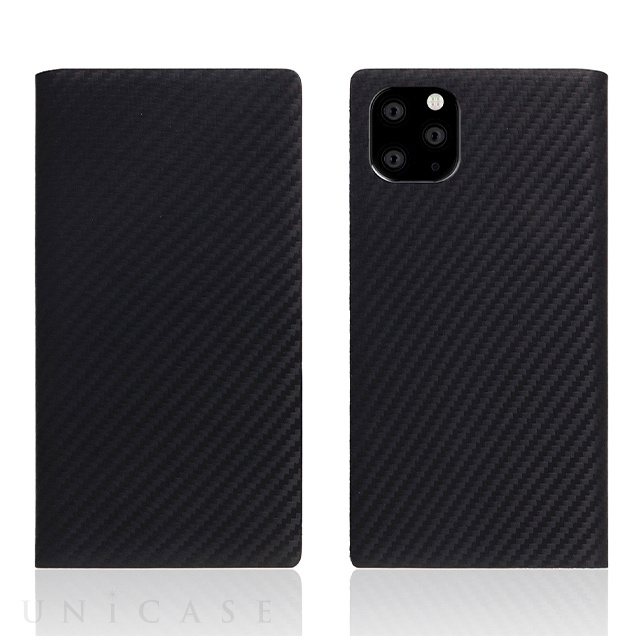 【iPhone11 Pro Max ケース】Carbon Leather Case (Black)