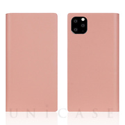 【iPhone11 Pro Max ケース】Calf Skin Leather Diary (Baby Pink)