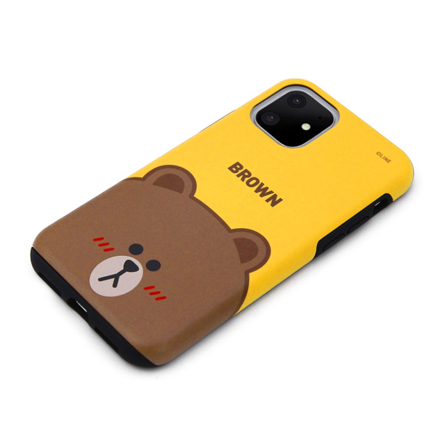 【iPhone11 ケース】DUAL GUARD FACE (BROWN)サブ画像