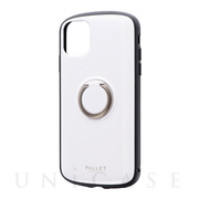 【iPhone11 ケース】耐衝撃リング付ハイブリッドケース「PALLET RING」 ホワイト
