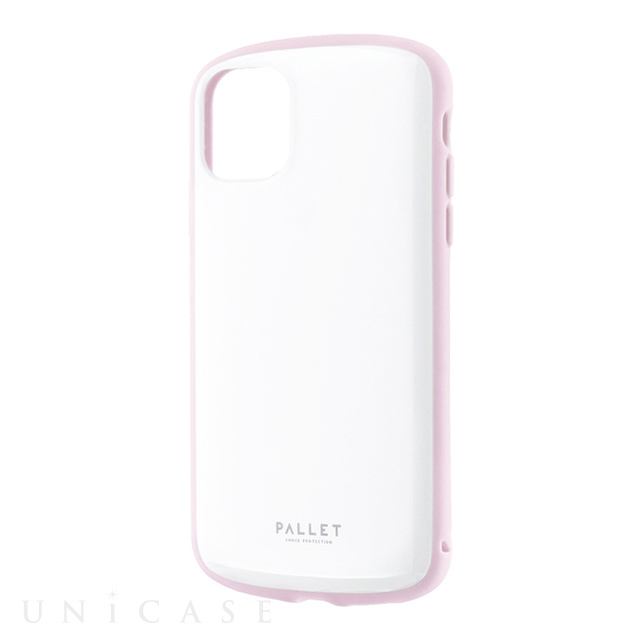 【iPhone11 ケース】超軽量・極薄・耐衝撃ハイブリッドケース「PALLET AIR」 ホワイトピンク