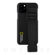 【iPhone11 Pro ケース】Signature Strap Case (ブラック)