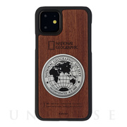 【iPhone11 ケース】Metal-Deco Wood Case (ローズウッド)