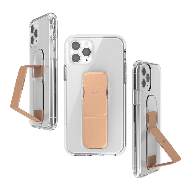 【iPhone11 Pro ケース】CLEAR GRIPCASE FOUNDATION (CLEAR/ROSE GOLD)サブ画像