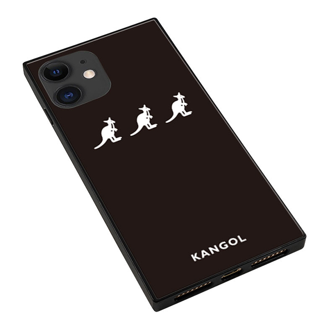【iPhone11/XR ケース】KANGOL スクエア型 ガラスケース [KANGOL TRIPLE(BLK)]サブ画像