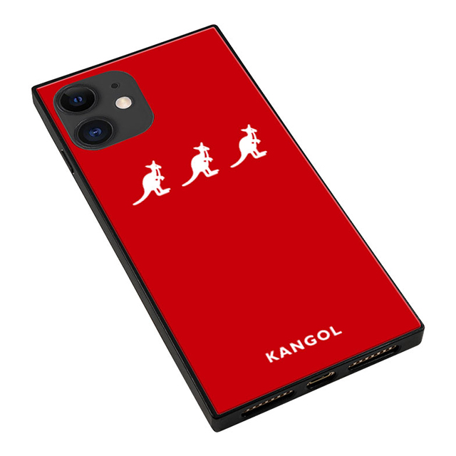 【iPhone11/XR ケース】KANGOL スクエア型 ガラスケース [KANGOL TRIPLE(RED)]サブ画像