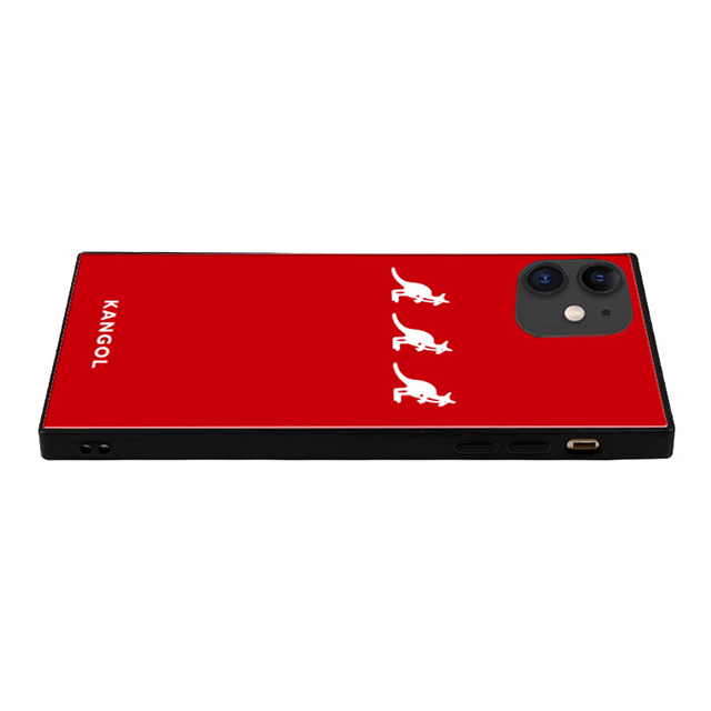 【iPhone11/XR ケース】KANGOL スクエア型 ガラスケース [KANGOL TRIPLE(RED)]サブ画像