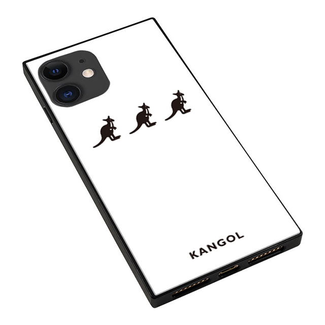 【iPhone11/XR ケース】KANGOL スクエア型 ガラスケース [KANGOL TRIPLE(WHT)]サブ画像