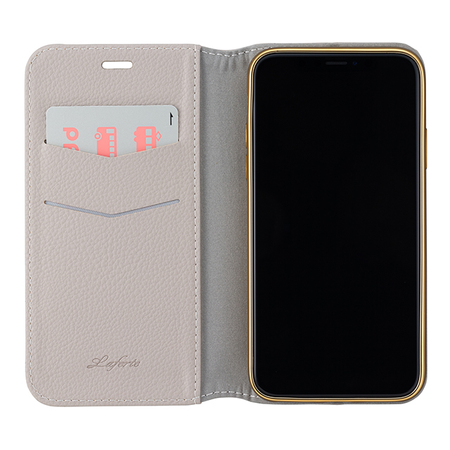 【iPhoneXS/X ケース】“Shrink” PU Leather Book Case (Greige)goods_nameサブ画像