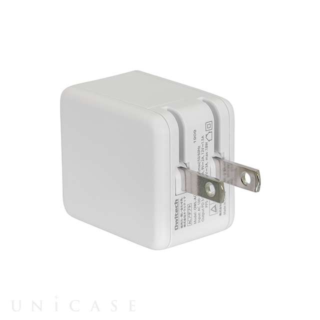 PowerDelivery対応 USB Type-C 1ポート AC充電器 PD3.0 最大出力18W (ホワイト)