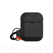 【AirPods(第2/1世代) ケース】UAG Silicone Case (ブラック/オレンジ)