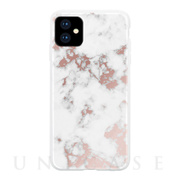 【iPhone11 ケース】WHITE MARBLE (ROSE...