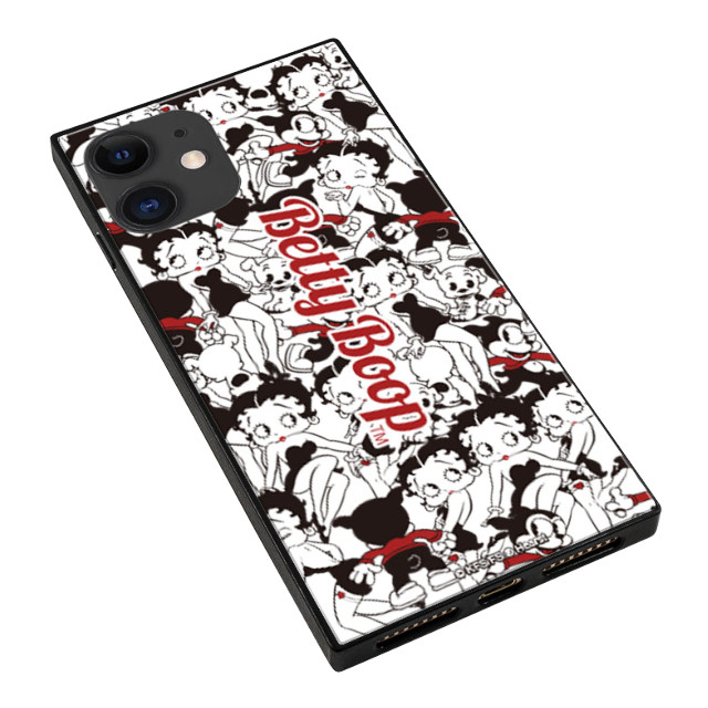 【iPhone11/XR ケース】Betty Boop スクエア型 ガラスケース (RED BLACK PRESENT)サブ画像