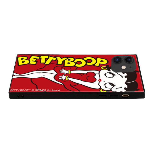 【iPhone11/XR ケース】Betty Boop スクエア型 ガラスケース (RED)サブ画像