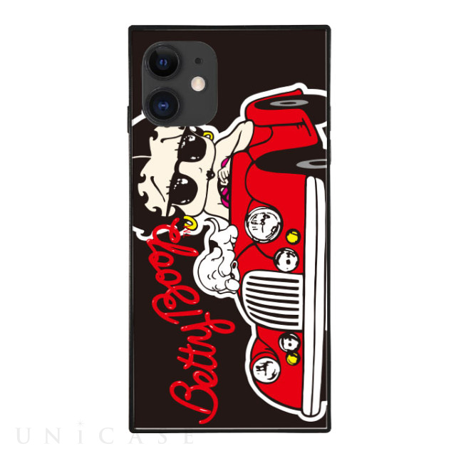 【iPhone11/XR ケース】Betty Boop スクエア型 ガラスケース (CAR)
