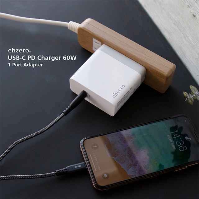 USB-C PD Charger 60W (ホワイト×シルバー)goods_nameサブ画像