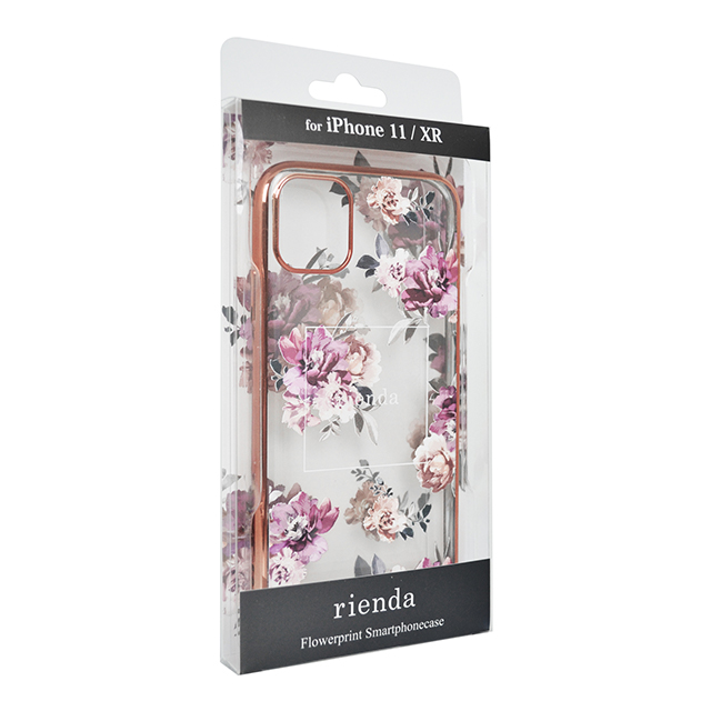 【iPhone11 ケース】rienda メッキクリアケース (Brilliant Flower/バーガンディー)goods_nameサブ画像