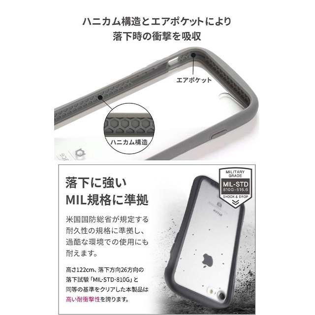 【iPhone6s/6 ケース】iFace Reflection強化ガラスクリアケース (ブラック)サブ画像