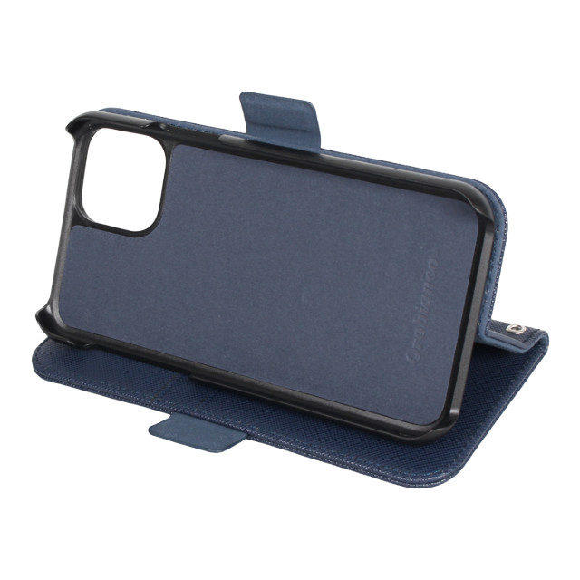 【iPhone11 Pro ケース】“サフィアーノ調” PU Leather Book Type Case (ブルー)サブ画像