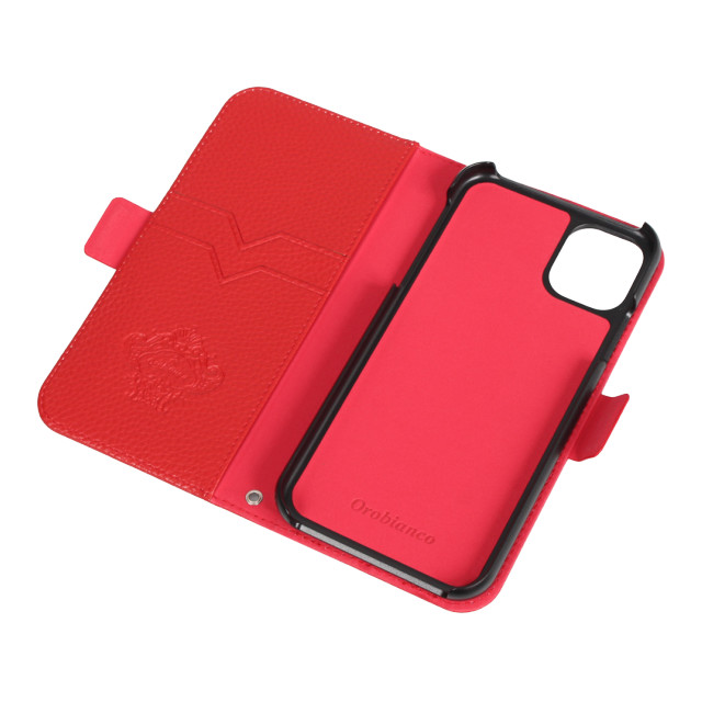 【iPhone11 ケース】“シュリンク” PU Leather Book Type Case (レッド)サブ画像