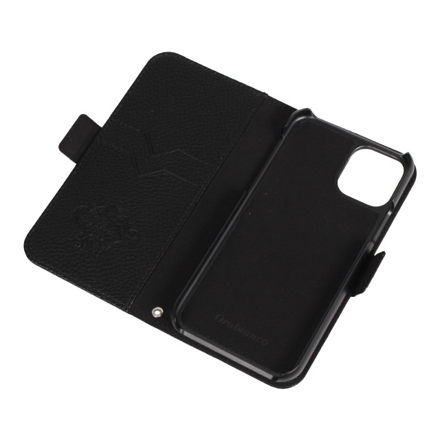 【iPhone11 Pro ケース】“シュリンク” PU Leather Book Type Case (ブラック)サブ画像