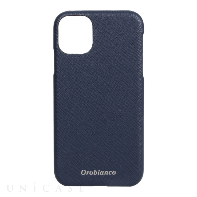【iPhone11 ケース】“サフィアーノ調” PU Leather Back Case (ブルー)
