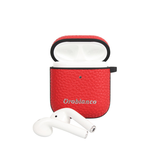 【AirPods(第2/1世代) ケース】“シュリンク” PU Leather Case (レッド)goods_nameサブ画像