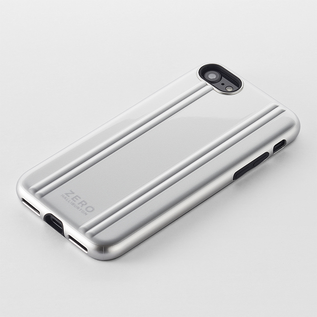 【iPhoneSE(第3/2世代)/8/7 ケース】ZERO HALLIBURTON Hybrid Shockproof Case for iPhoneSE(第2世代) (Silver)サブ画像