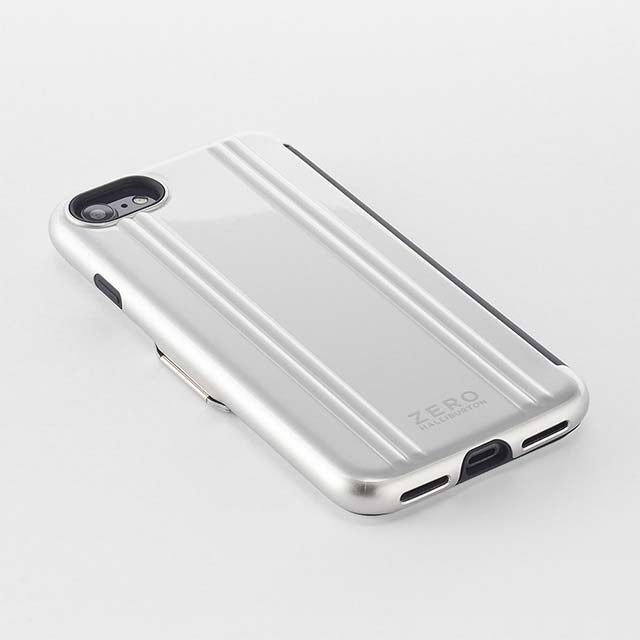 【iPhoneSE(第3/2世代)/8/7 ケース】ZERO HALLIBURTON Hybrid Shockproof Flip Case for iPhoneSE(第2世代) (Silver)goods_nameサブ画像