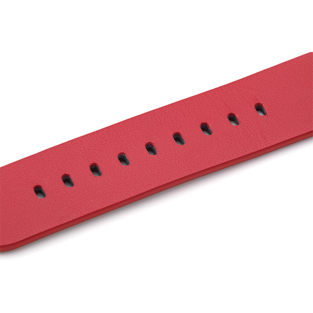 【Apple Watch バンド 41/40/38mm】Italian Genuine Leather Watchband (Red) for Apple Watch SE(第2/1世代)/Series9/8/7/6/5/4/3/2/1goods_nameサブ画像