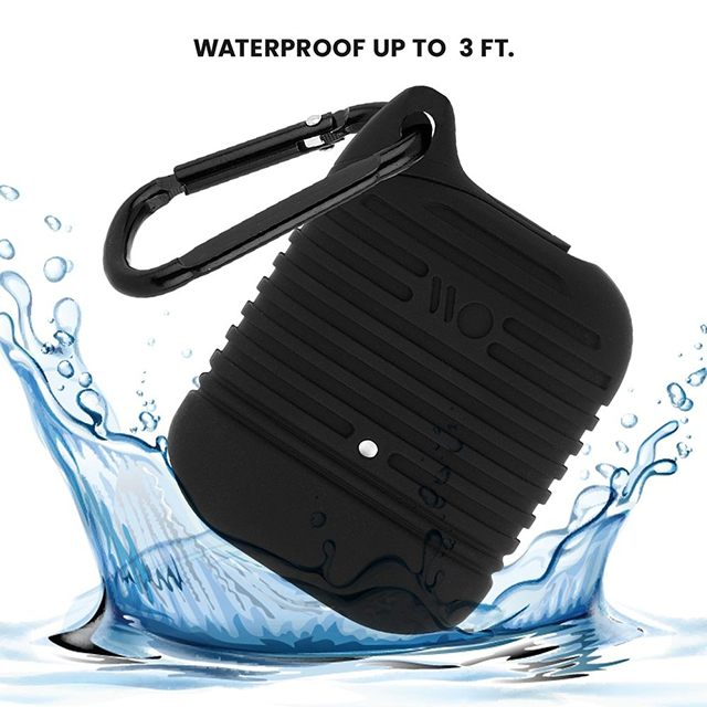 【AirPods(第2/1世代) ケース】Waterproof Tough Case (Black)サブ画像