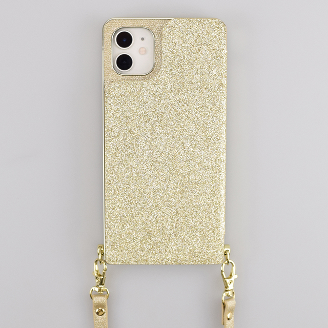 【iPhone11/XR ケース】Cross Body Case Glitter Series for iPhone11 (prism gold)サブ画像