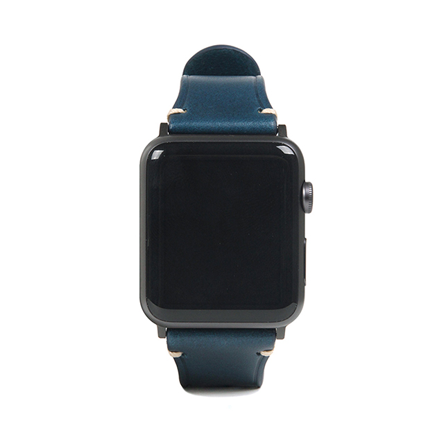 【Apple Watch バンド 45/44/42mm】Italian Buttero Leather (ブルー) for Apple Watch SE(第2/1世代)/Series9/8/7/6/5/4/3/2/1サブ画像