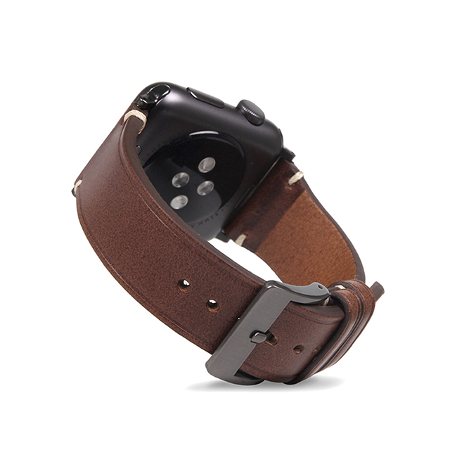【Apple Watch バンド 45/44/42mm】Italian Buttero Leather (ブラウン) for Apple Watch SE(第2/1世代)/Series9/8/7/6/5/4/3/2/1サブ画像