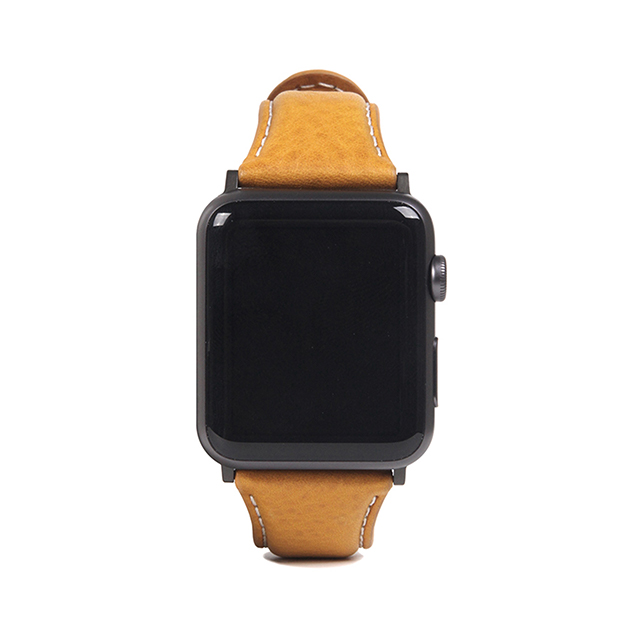 【Apple Watch バンド 45/44/42mm】Italian Minerva Box Leather (タン) for Apple Watch SE(第2/1世代)/Series9/8/7/6/5/4/3/2/1サブ画像