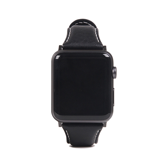【Apple Watch バンド 41/40/38mm】Italian Minerva Box Leather (ブラック) for Apple Watch SE(第2/1世代)/Series9/8/7/6/5/4/3/2/1サブ画像