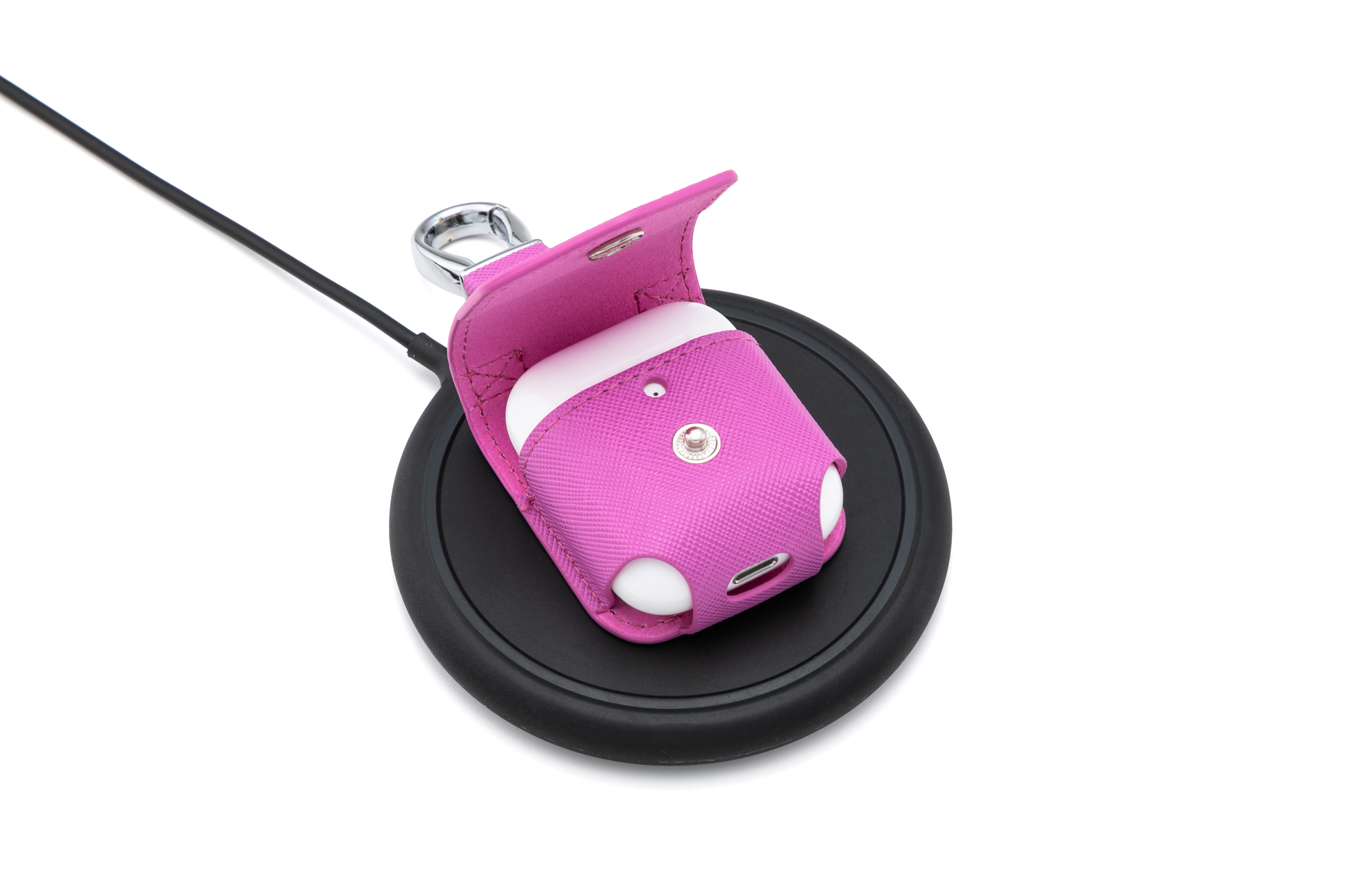 【AirPods(第2/1世代) ケース】“EURO Passione” PU Leather Case (Pink)サブ画像
