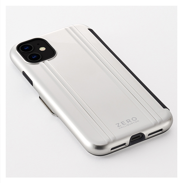 【アウトレット】【iPhone11/XR ケース】ZERO HALLIBURTON Hybrid Shockproof Flip case for iPhone11 (Silver)サブ画像