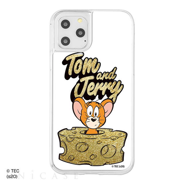 【iPhone11 Pro ケース】トムとジェリー/ラメ グリッターケース (チーズ)