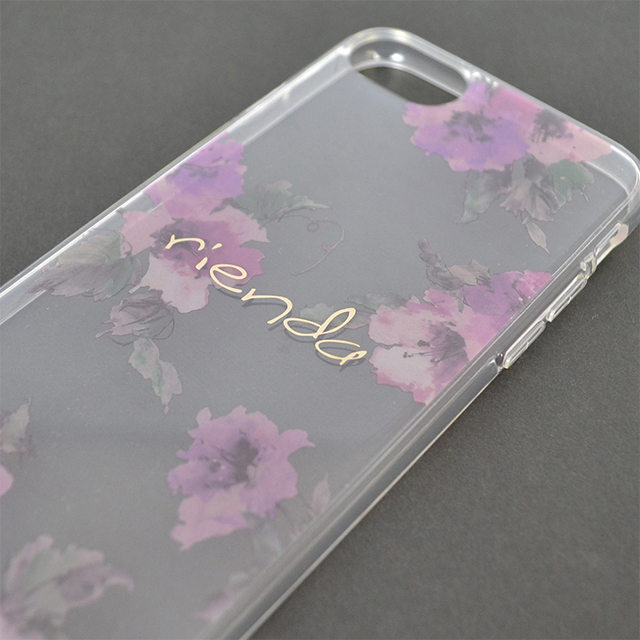 【iPhoneSE(第3/2世代)/8/7/6s/6 ケース】rienda TPUクリア インモールドケース (Parm Flower)サブ画像